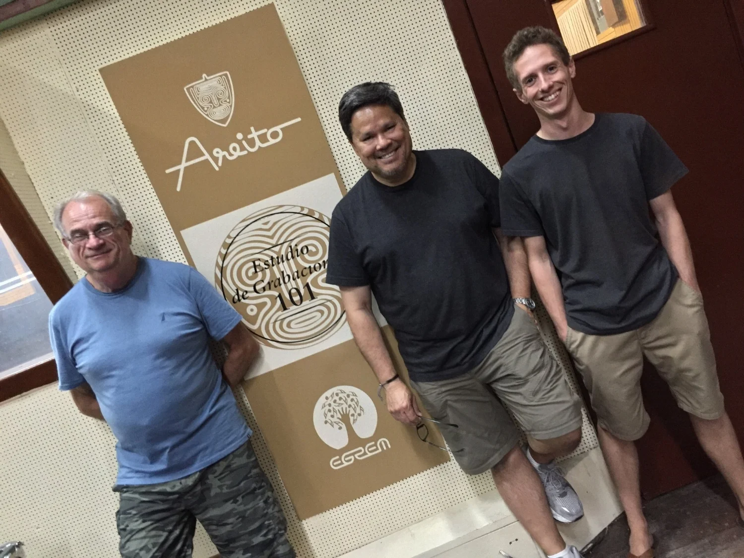 The Muxía Music team. Left to right: Lee Lockwood, Jim Laurel, and Andrew Spindor.